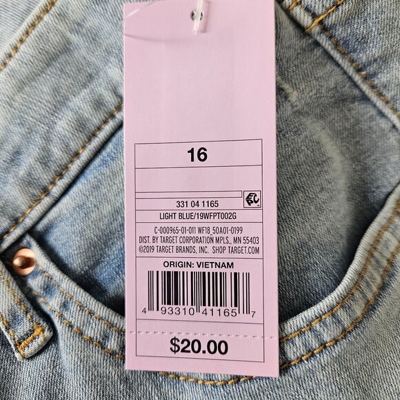 Wild Fable Womens Jeans Size 16 High Rise Skinny Lightwash Casual Distressed - Picture 9 of 12